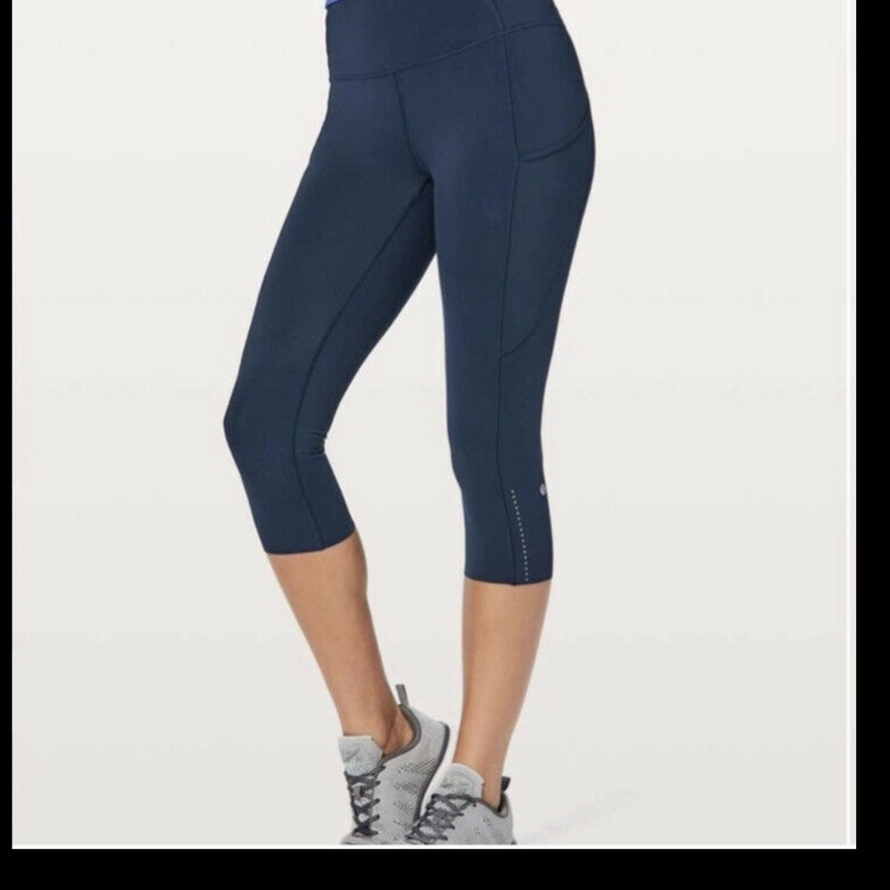 Lululemon fast and free 19” high rise crop size 6